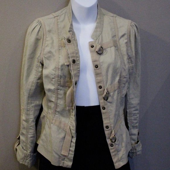 hinge Jackets & Blazers - Hinge Nordstroms Linen Crop Utility Jacket, M